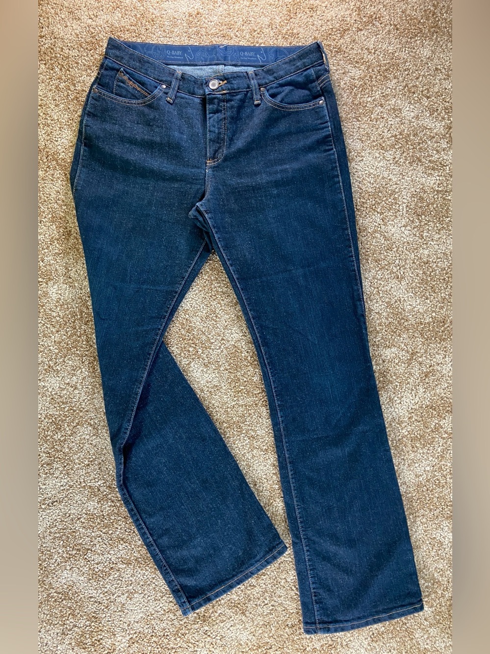 Wrangler Q-Baby Dark Wash Bootcut Jeans Women’s 11/12 x 34